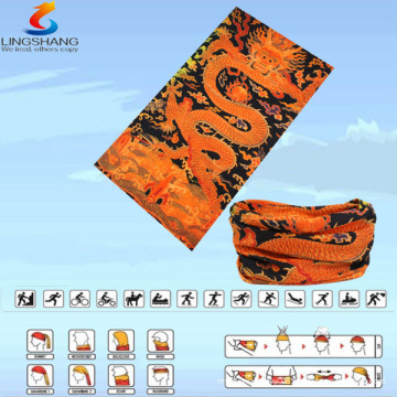 LSB-0203 Ningbo Lingshang 100% Polyester multifunktionale Outdoor Hals Schlauch nahtlose Haarbänder